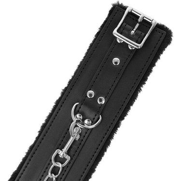 Manette in Ecopelle con Pelliccia Sintetica e Catene Regolabili